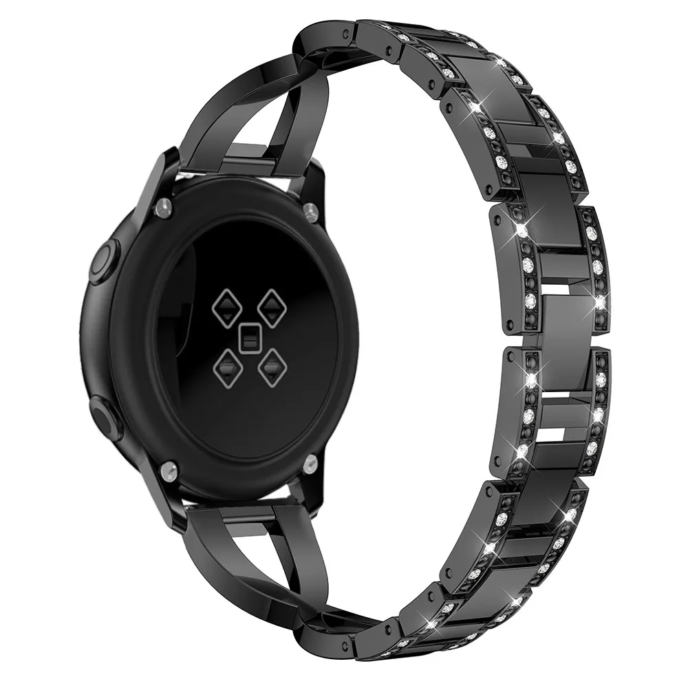 Женский браслет из нержавеющей стали для samsung Galaxy Watch Active 2 1, ремешок с бриллиантами, браслет для Galaxy Watch 46 мм/42 мм/S3