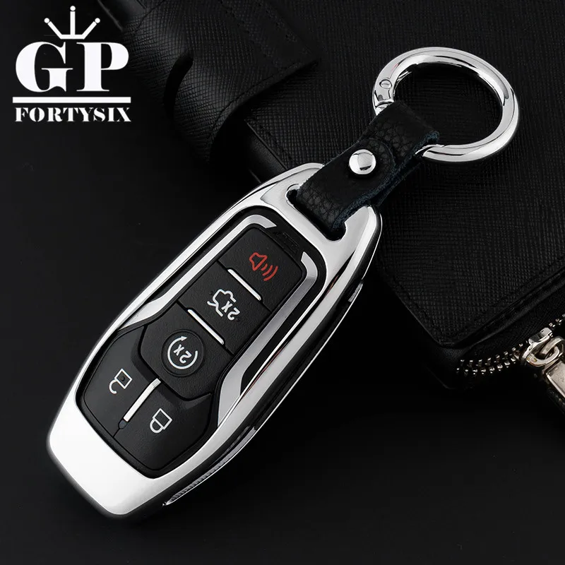 GPFORTYSIX чехол для ключей из цинкового сплава и кожи держатель Ford Taurus Lincoln Mustang 5