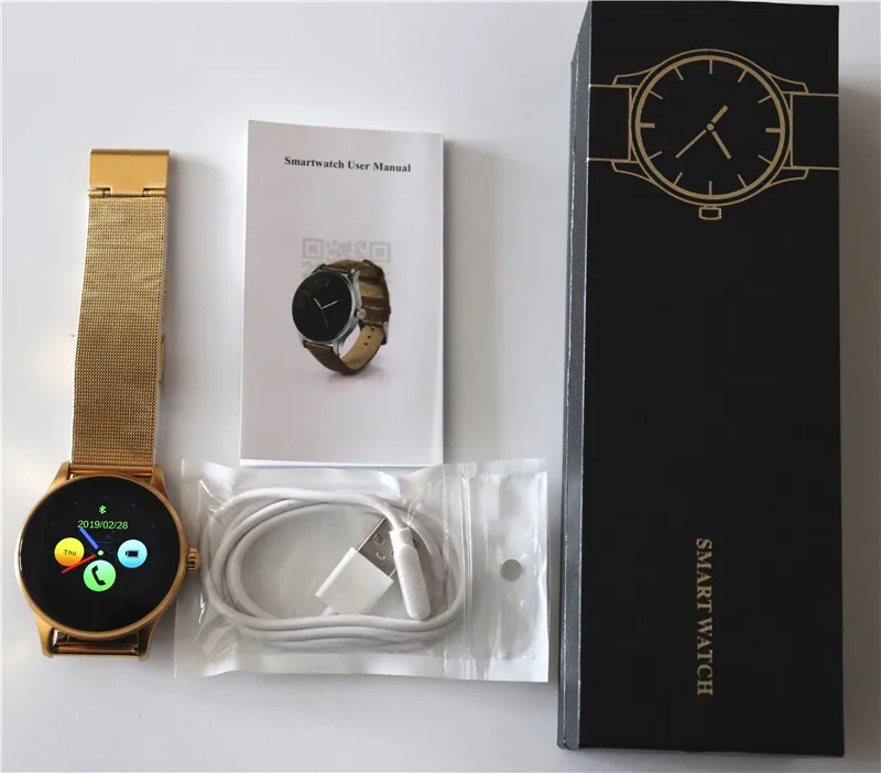 Умные часы K88H с круглым экраном и поддержкой монитора сердечного ритма, Bluetooth, умные часы для Apple, huawei, телефона, IOS, Android
