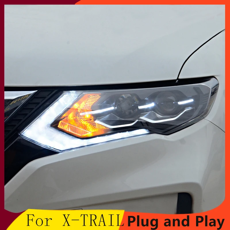 2 шт. светодиодный фары для Nissan X Trail 2017 автомобиля Ангельские Глазки ксенон HID