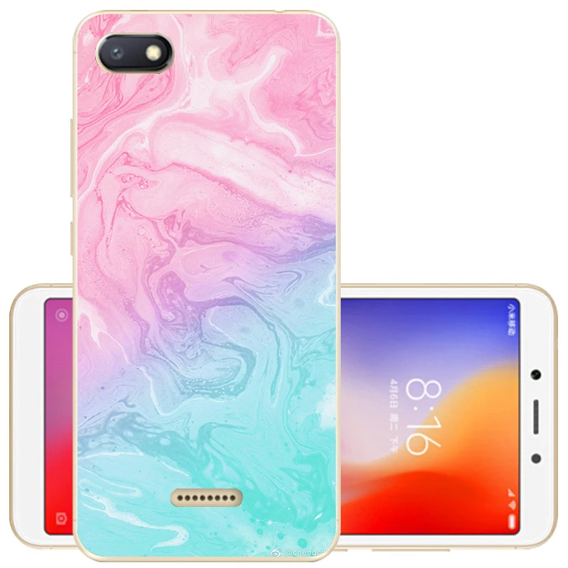 Xiaomi Redmi 6A чехол Redmi 6 Чехол Мягкий силиконовый чехол-накладка Redmi 6 TPU с рисунком чехол для Xiaomi Redmi 6A 6 A A6 телефон чехол s