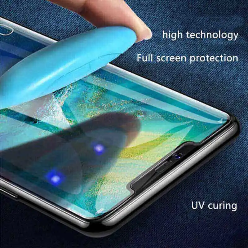 Для Huawei Mate 20 Pro Lite закаленное стекло для мобильного телефона УФ небьющееся