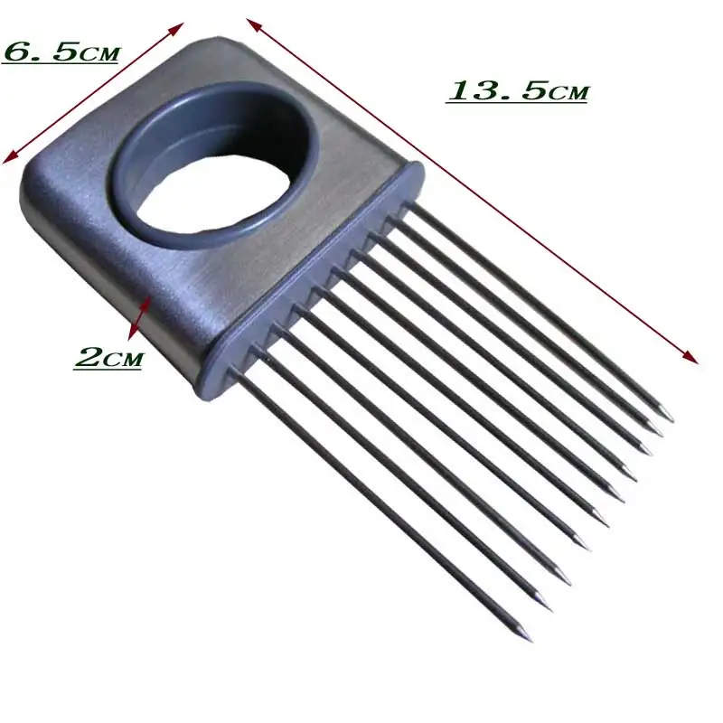 Кухонные принадлежности легкий разрез лук держатель вилка из нержавеющей стали