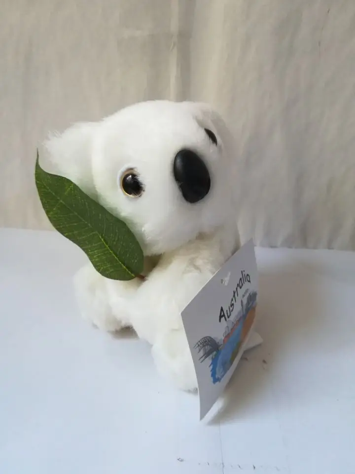 Около 12 см Милая Белая плюшевая игрушка-коала, лист коала, мягкая кукла, детская игрушка, Рождественский подарок s2151 Около 12 см Милая Белая плюшевая игрушка-коала, лист коала, мягкая кукла, детская игрушка, Рождественский подарок s2151