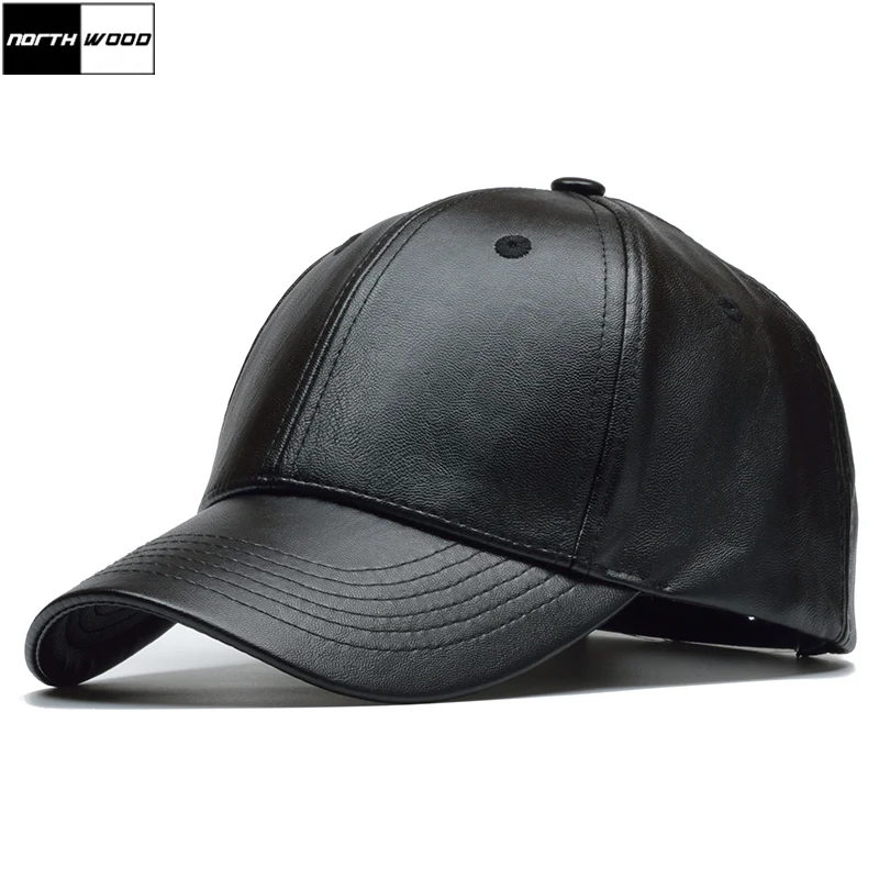 

Бейсболка NORTHWOOD из искусственной кожи, однотонная черная бейсболка, кепка, бейсболка, кепка для мужчин и женщин