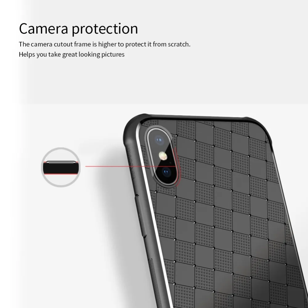 Модный тканый чехол NILLKIN для iphone X 5,8 дюймов ТПУ чехол теплоотвод чехол для iphone 10 задняя крышка