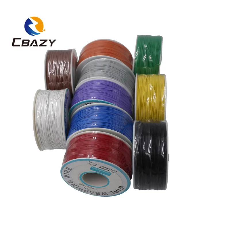 CBAZY 250 м обмотка для электрических проводов 10 цветов одножильный медный кабель AWG30