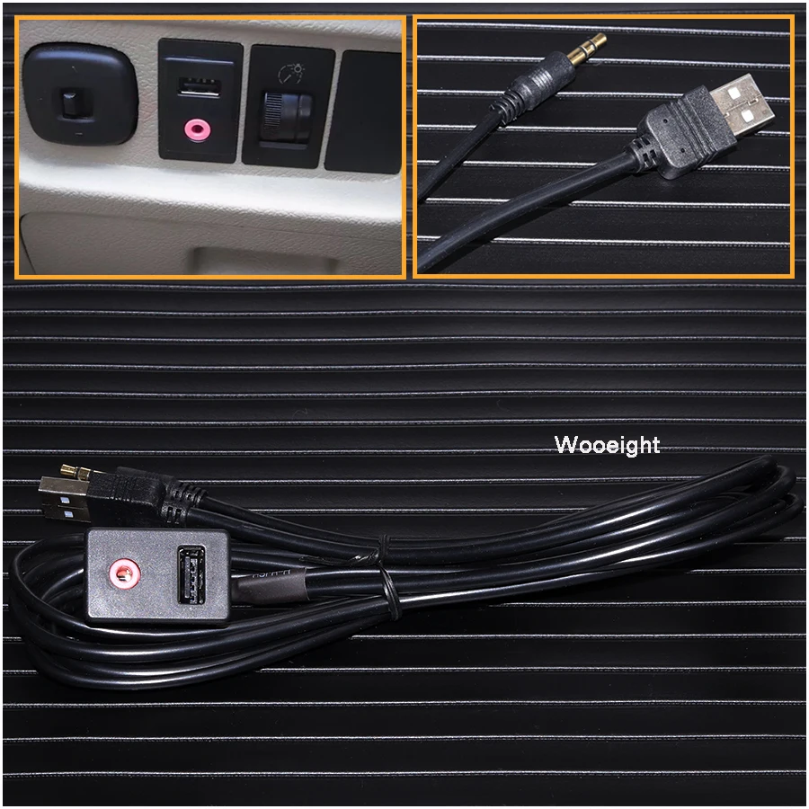 

Удлинительный кабель Wooeight с универсальным креплением на приборную панель, 3,5 мм