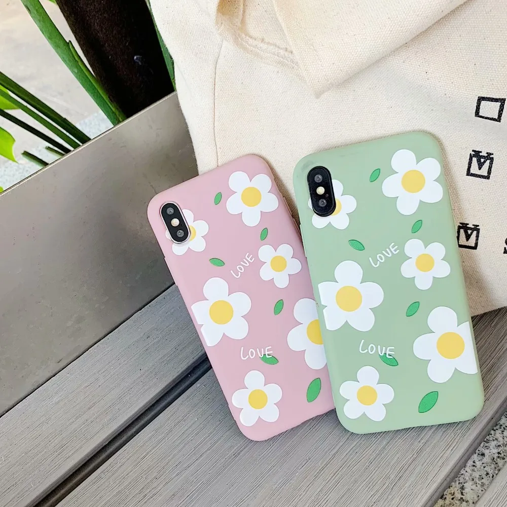 ORYKSZ прекрасный ромашка цветочный ТПУ чехол для телефона iphone XS Max X 6 S 7 8 Plus чехлы XR