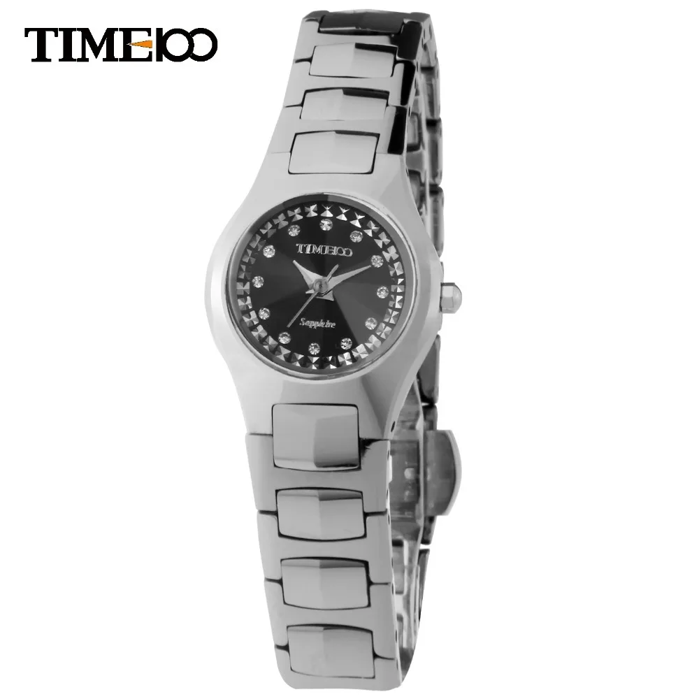 

New Hot Fashion TIME100 Lady's Analog Display WaterResistant Full Steel Wristwatch Tungsten steel Strap Women Quartz Watch