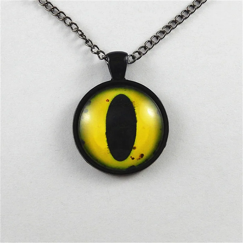 Женское классическое ожерелье с кулоном в виде Глаз Дракона 25 мм | Украшения и