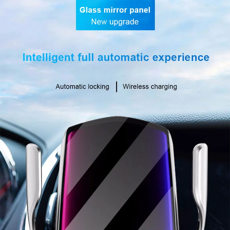 HUKU Qi автомобильное беспроводное зарядное устройство для iPhone 11 Pro Xs Max Xr samsung S10 S9 Note10 Автоматическая быстрая Беспроводная зарядка автомобильный держатель телефона