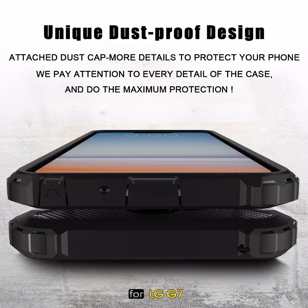 Rugged Rubber Armor Cover Case For LG K4 K5 K7 K8 K10 Silicone + Hard PC Heavy Duty Hybrid Phone G5 G6 G7 | Мобильные телефоны и