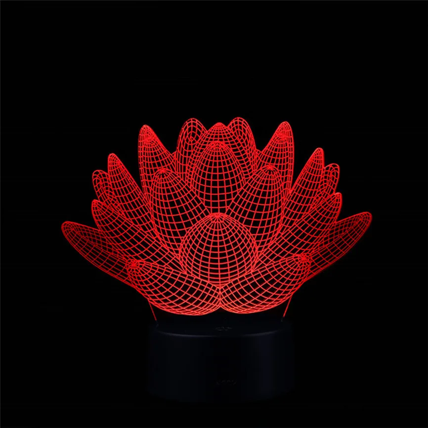 Светодиодная 3D USB лампа с подсветкой Оптическая иллюзия рабочий стол ночник 7