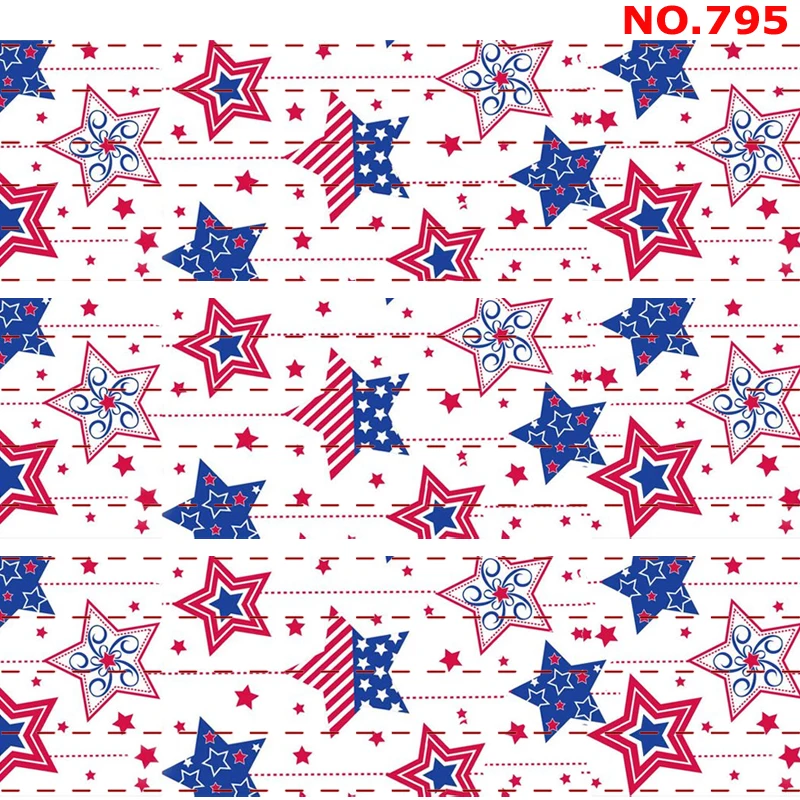 

NEW sales 50 yards lively USA Independence Day ribbon printed grosgrain ribbon 4th July