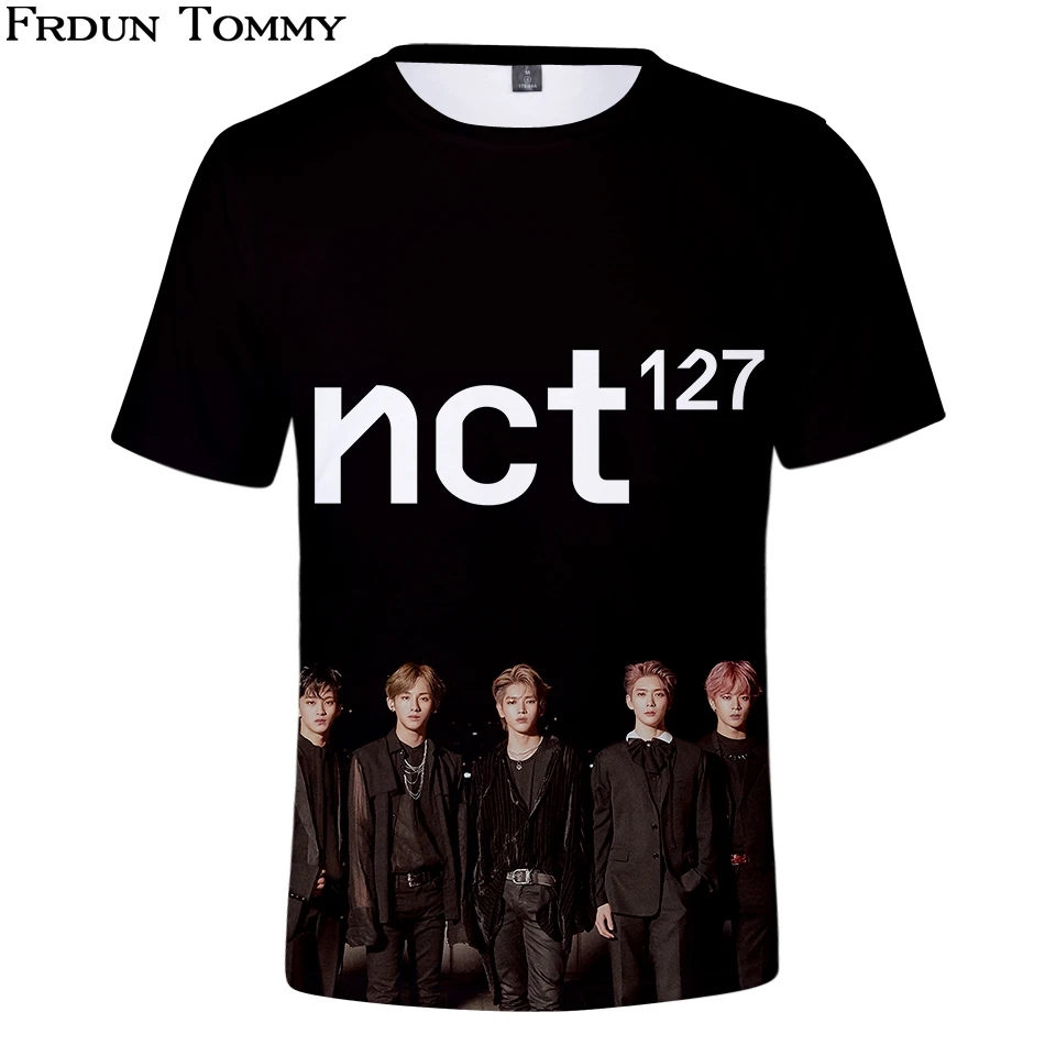 3D NCT 127 Menber Team футболка с коротким рукавом модная популярная Летняя повседневная