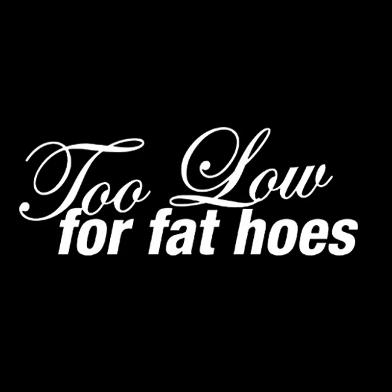 Виниловая наклейка для окна автомобиля с надписью Too Low For Fat Hoes JDM | Автомобили и