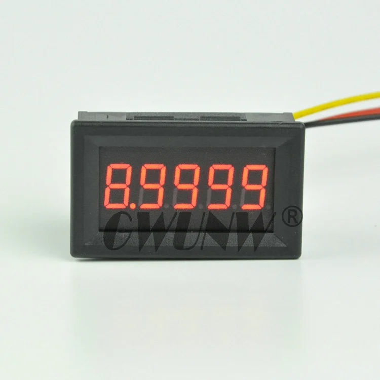 Красный GWUNW постоянного тока цифровой вольтметр BY536V 9,9999(10 В) 5 бит высокая точность Тестер Напряжения Метр - Цвет: Красный