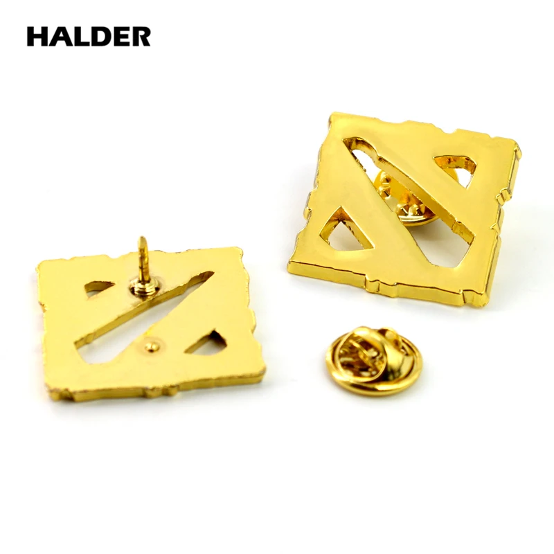 BR0039 HALDER Game Dota 2 Логотип Золотой Цвет Броши нагрудные булавки одежда значок для рюкзака украшения из джинсы подарок безделушки аксессуары