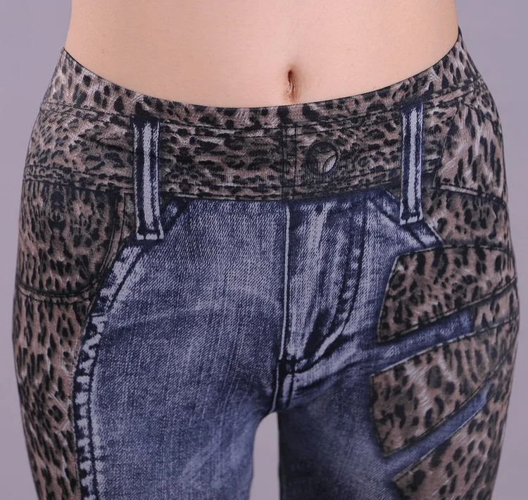 MOBTRS Leggings Woman Fashion Leopard Print Ankle-Length Trousers For Women Thin Slim Pencil Pants Female | Женская одежда