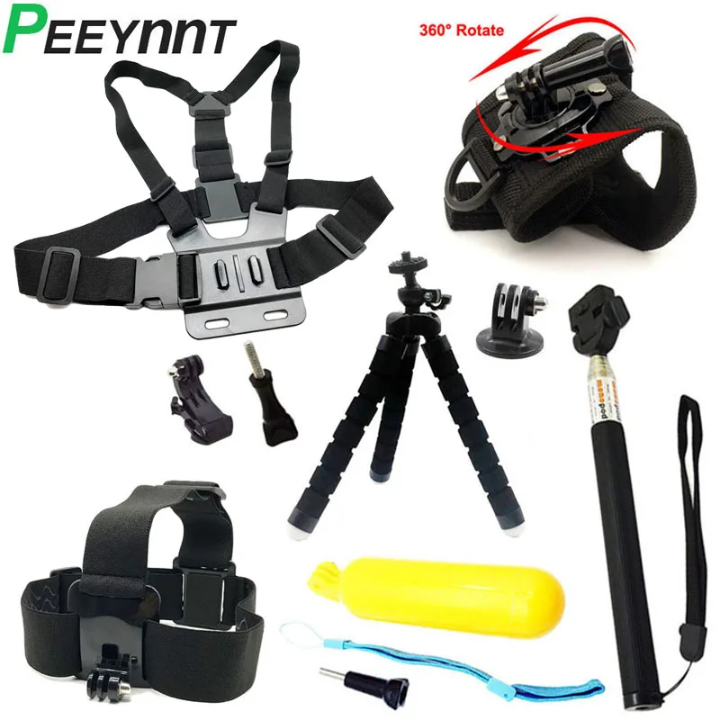 Аксессуары Peeynnt для Gopro hero 7 комплект 6 5 4 Селфи монопод Трипод крепление Xiaomi Yi 4K SJCAM