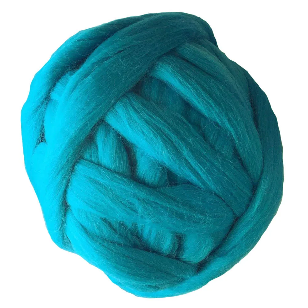 Turquoise 1000 г/шт. Новая высококачественная супер массивная Мериносовая шерстяная пряжа гигантская прядильная шерсть для рук вязаные одеяла свитера с шарфами - Цвет: Turquoise