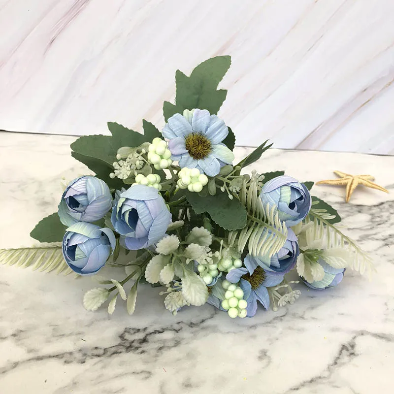 Роза из искусственного шелка цветы букет свадебное украшение для автомобиля