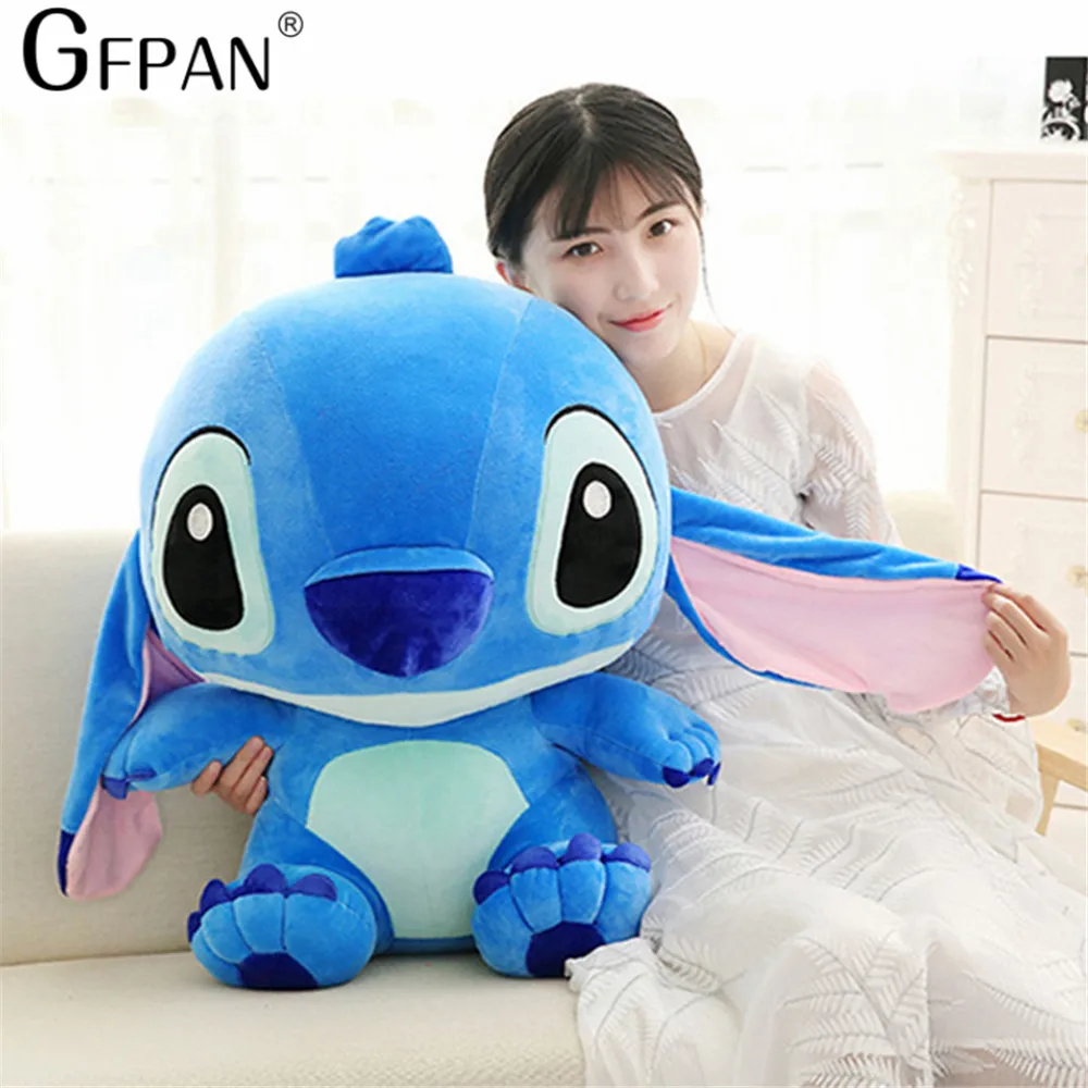 Низкая цена 55 см Kawaii животные Стич плюшевые куклы игрушки Аниме куклы 55 см милые плюшевые игрушки для детей подарок на день рождения