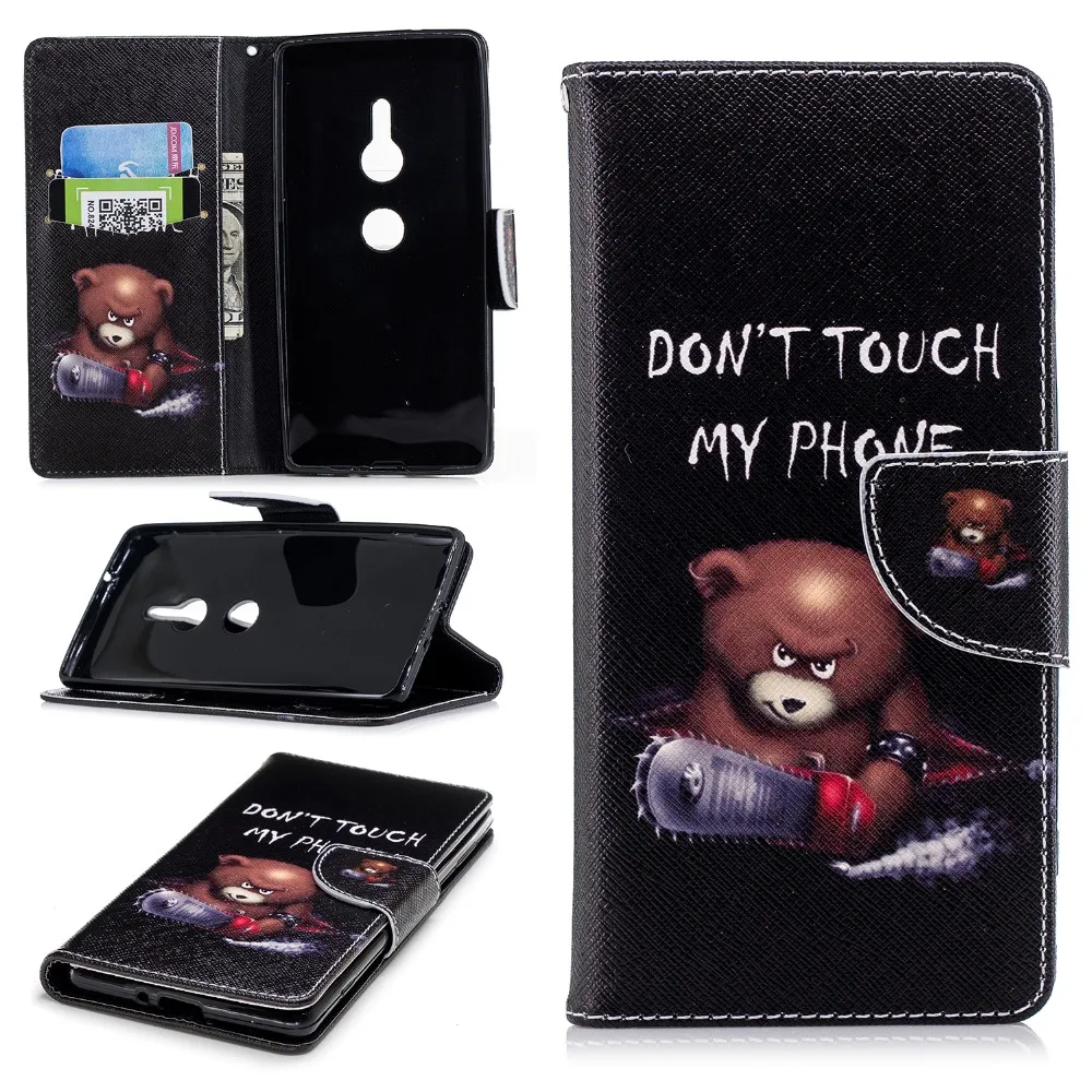 Милый чехол с медведем и бабочкой для Sony Xperia XZ2 E6 L1 L2 XA1 XA2 XA3 Plus XZ1 Compact Case Etui