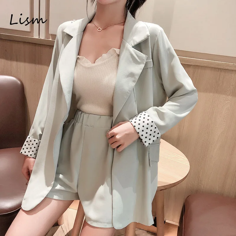 LISM формальный весенне летний комплект из двух предметов топ и брюки модный