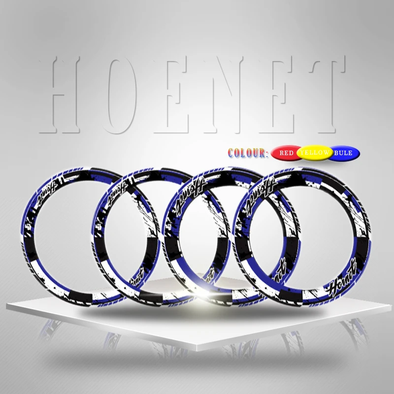 

Motorcycle thick edge outer ring sticker stripe wheel decal X4 for HONDA Hornet all