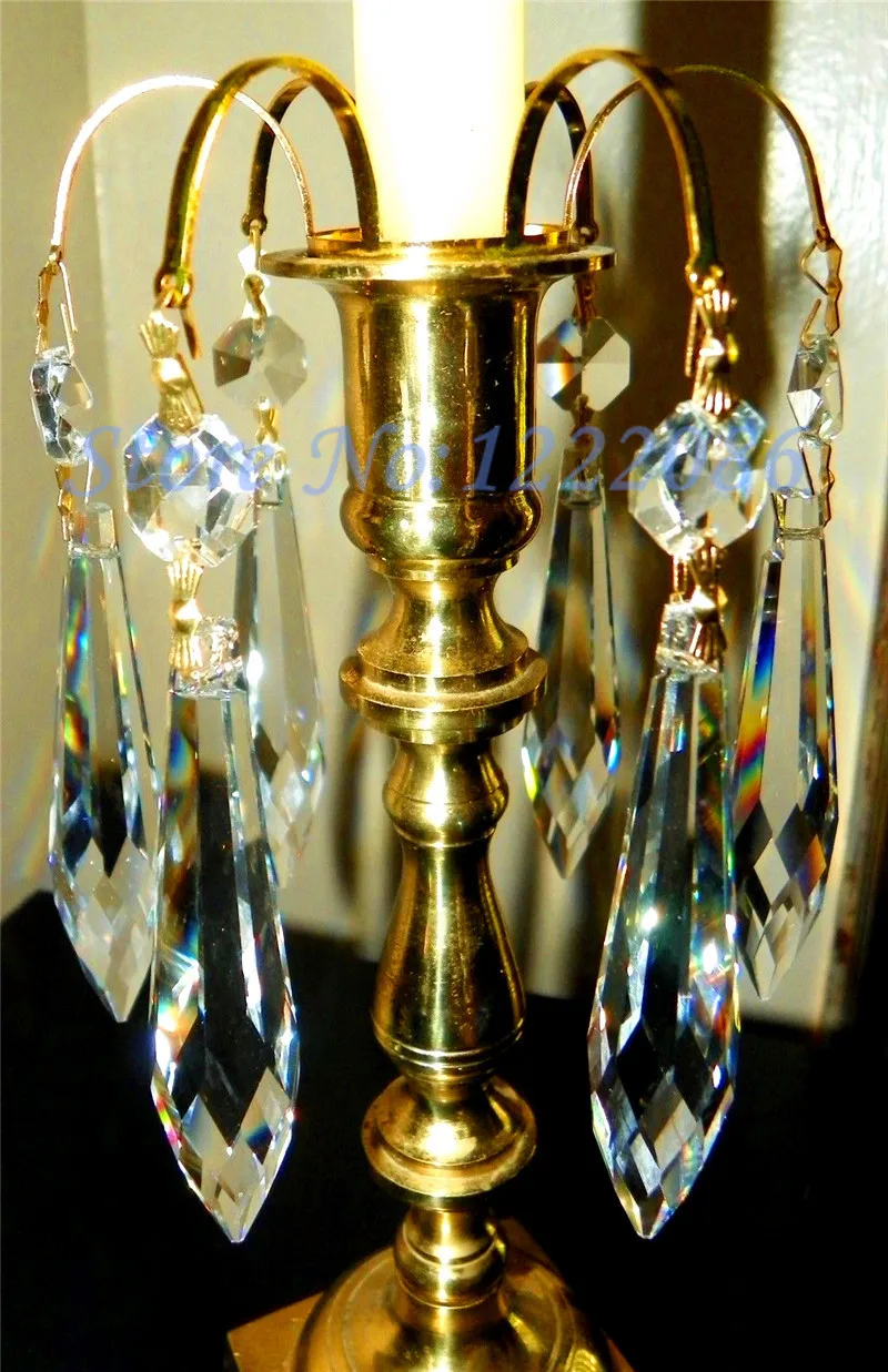 Длинная прозрачная Хрустальная призматическая люстра 3 дюйма (76 мм) призмы