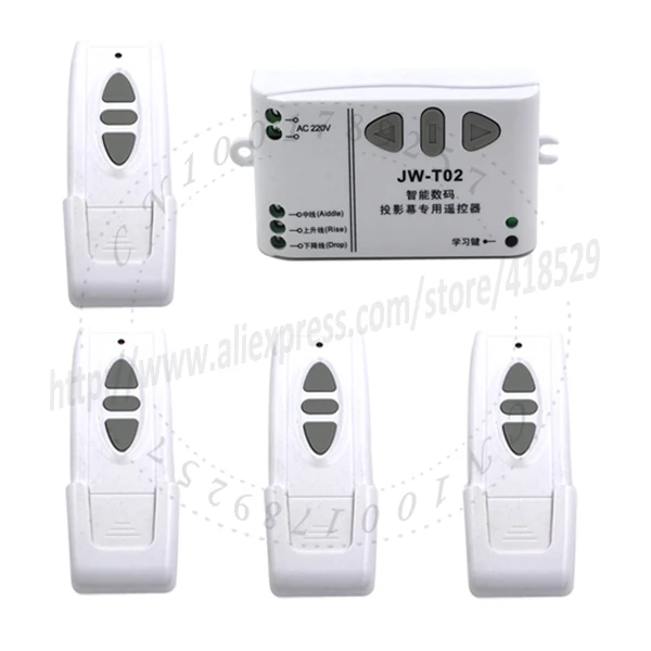 

AC 220V wireless remote control switch motor forward and reversing remote control 315Mhz 3 Transmitter + receiver SKU: 5120