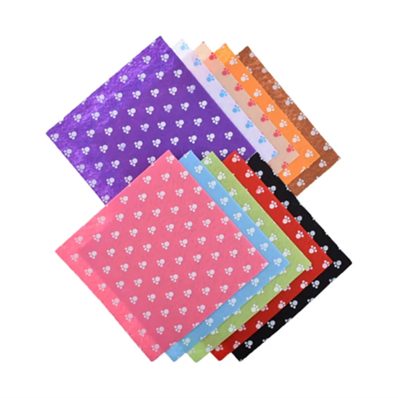 Фетровая ткань с принтом толщина 1 мм из полиэстера для шитья кукол поделок