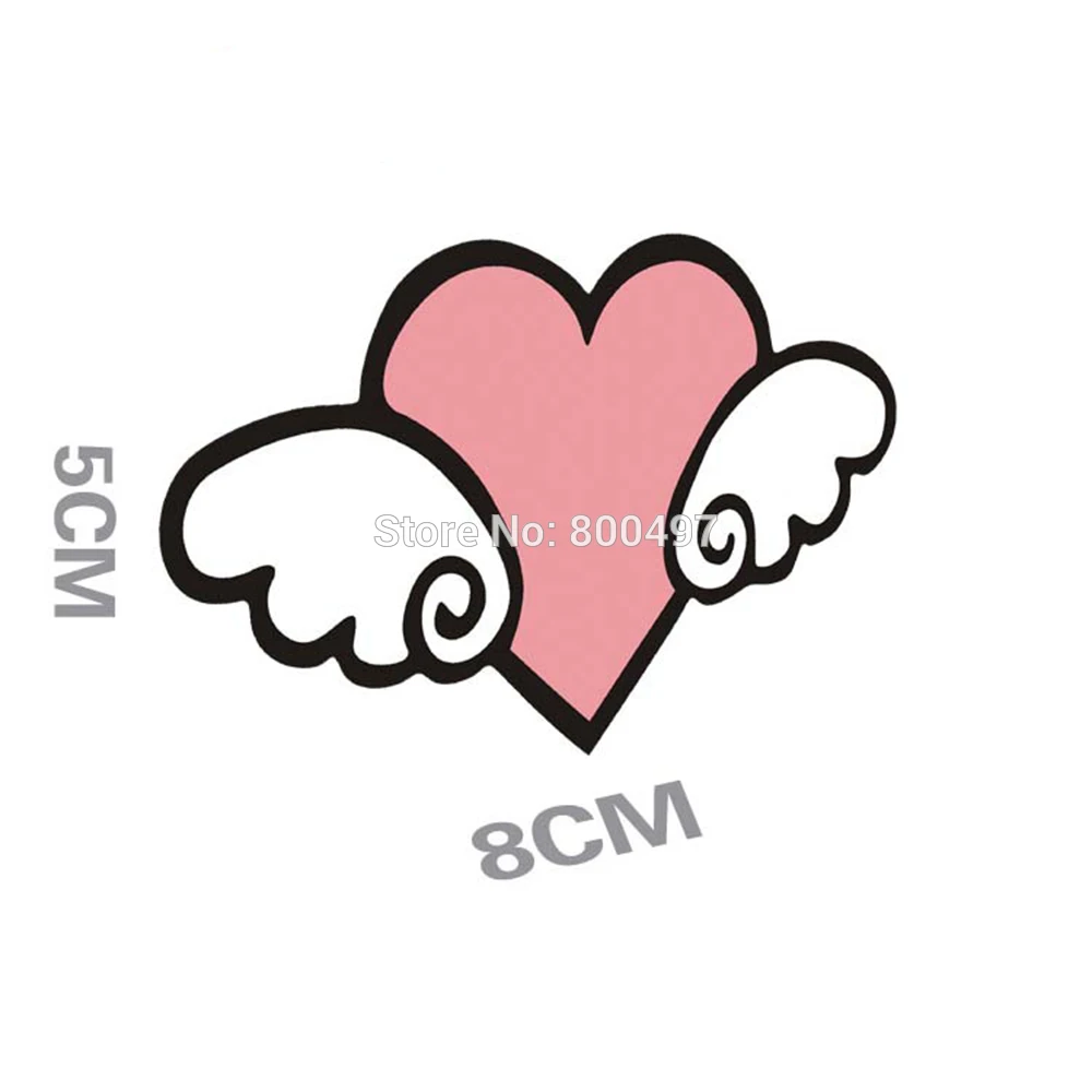 Наклейки для кузова автомобиля наклейки с надписью Love Pink Heart With Wing Toyota Chevrolet Volkswagen