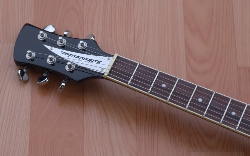 2017 грот Черный Рик 330 стиль электрогитара хромовое оборудование 3 x тостерный