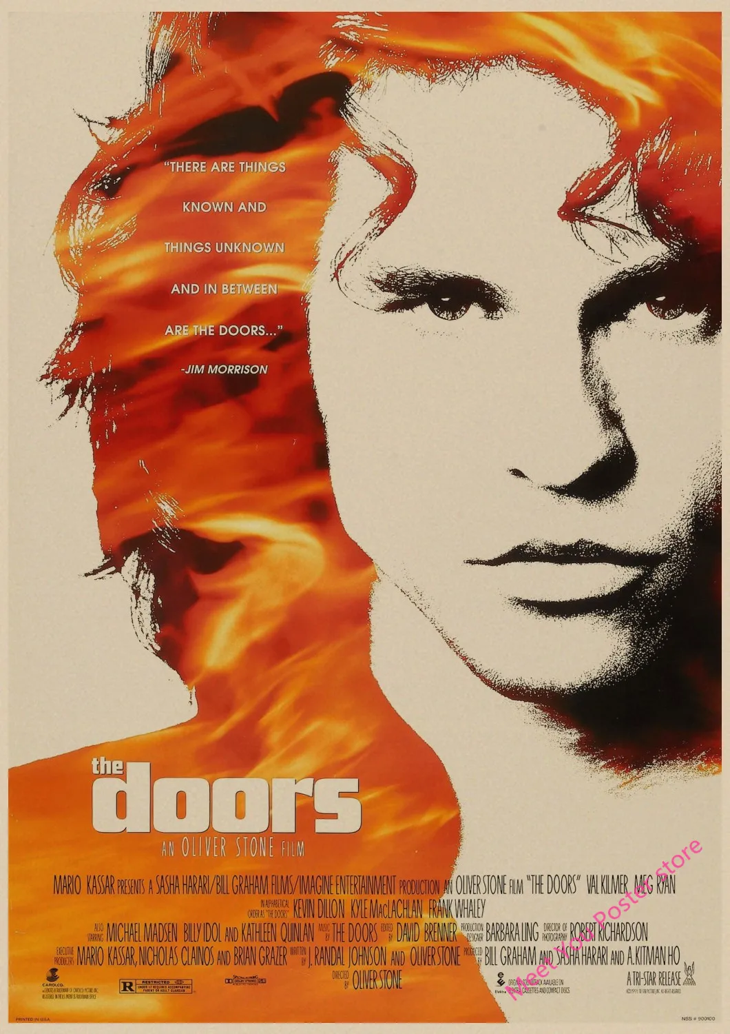 The Doors Jim Morrison Винтаж Ретро Рок-Группа Музыка Гитара матовая крафт-бумага плакат Настенная Наклейка домашний декор A1