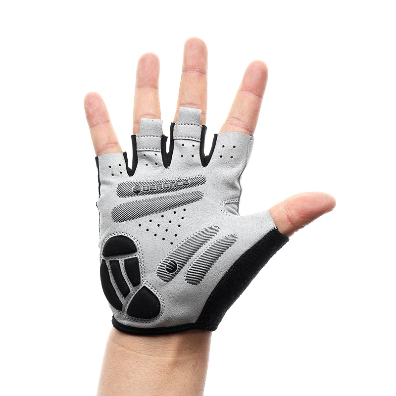 Нескользящие дышащие летние велосипедные перчатки с открытыми пальцами для
