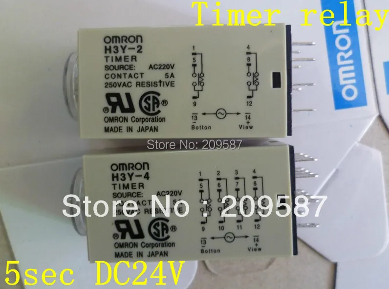 

Реле таймера Φ H3Y 250V 5A 5sec H3Y-2 DC24V 24VDC