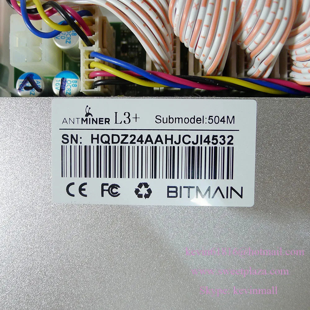 Абсолютно ANTMINER L3+ LTC 504 м scrypt miner LTC горная машина 504 м 800 Вт