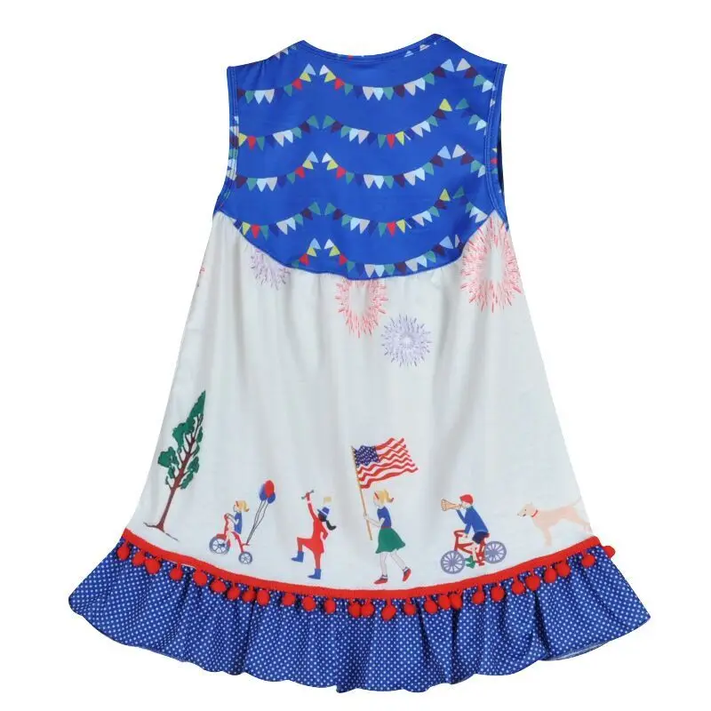 Conice/милое платье для маленьких девочек детская одежда без рукавов с рисунком