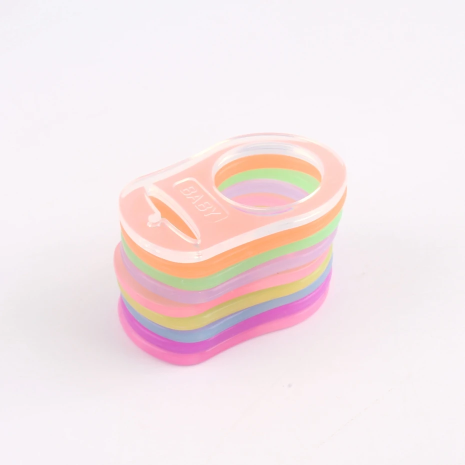 Let's Make 10PCS Food Grade Silicone Baby Pacifier Mam Dummy Chain Holder Clip Colorful BPA Free Nurse Teethers | Мать и ребенок