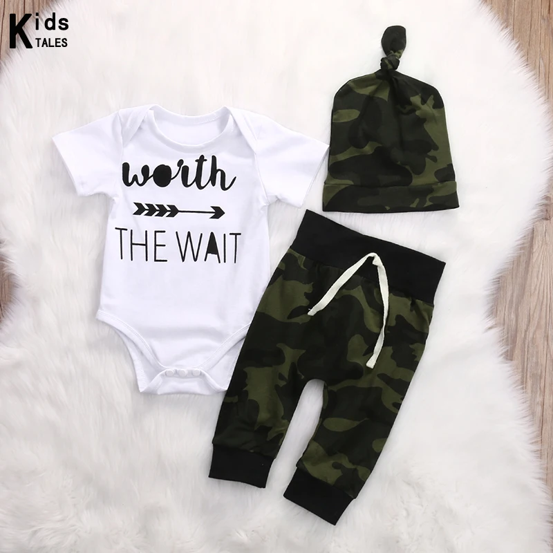 RY-255 Novelty 2020 autumn Clothing for newborn boys and girls with long sleeves overall+ Army green Pants+ hat Clothes suits | Детская