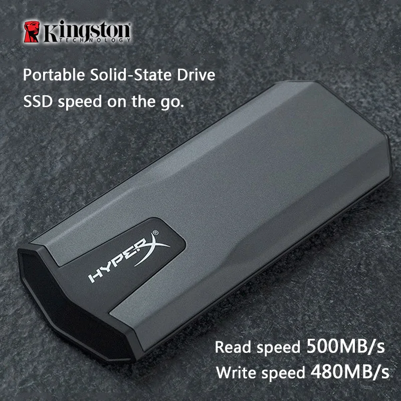 Внешний твердотельный накопитель Kingston HyperX 480 Гб Hdd 960 ГБ 3D NAND USB 3 1 портативный SSD
