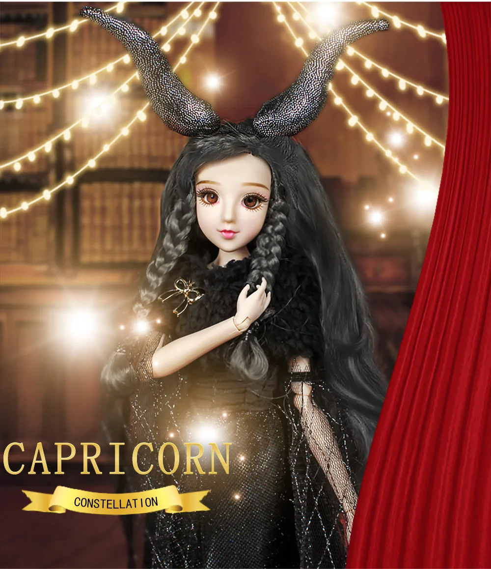 BJD Blyth кукла mm Девушка созвездия серия 35 см совместное тело куклы имя Capricorn black hair