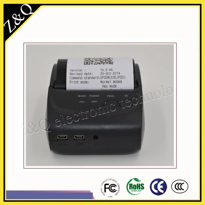 Портативный термальный Bluetooth принтер для чеков диаметром 58 мм с поддержкой windows