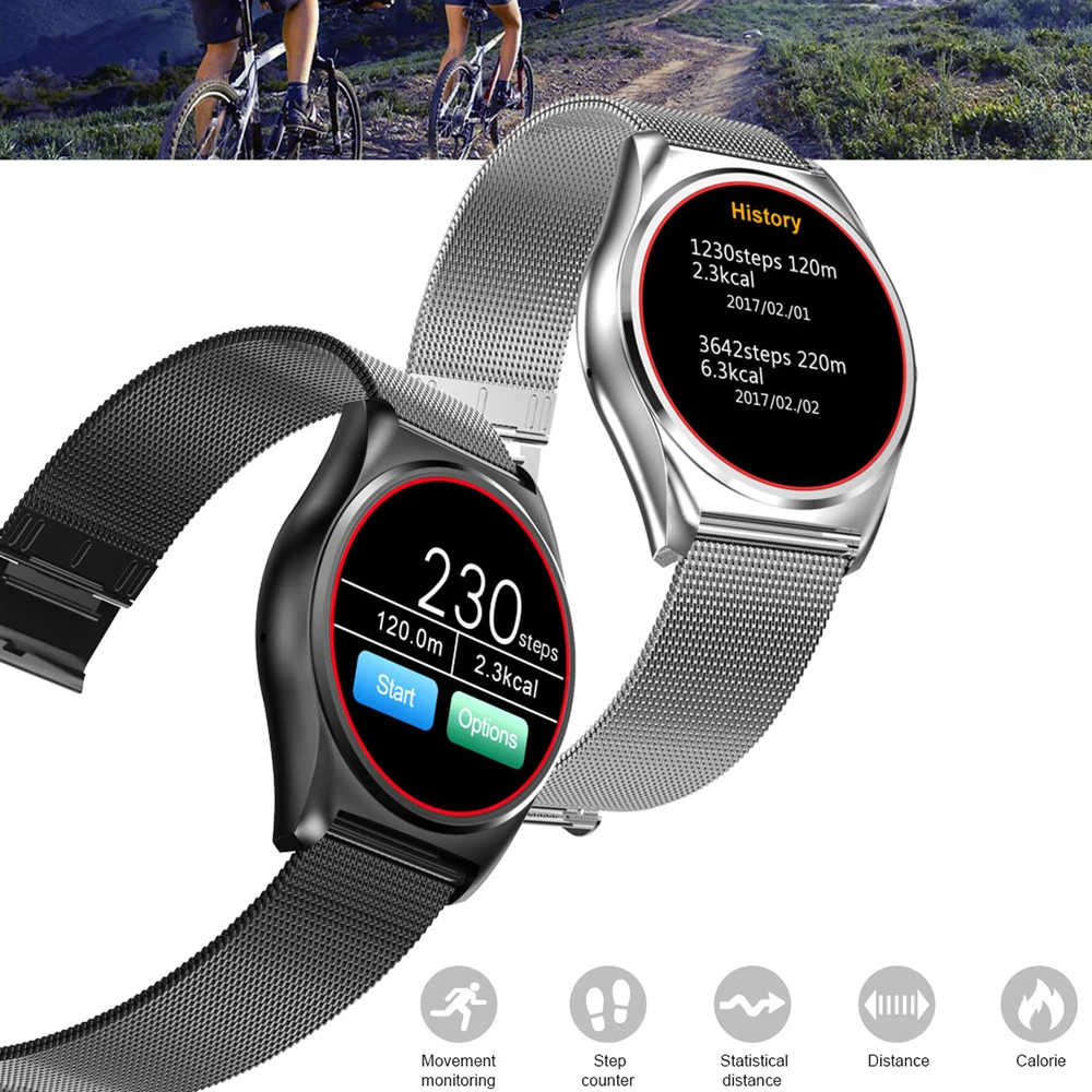 ZUCOOR Смарт часы с импульсным монитор Smartwatch сердечного ритма Фитнес Носимых