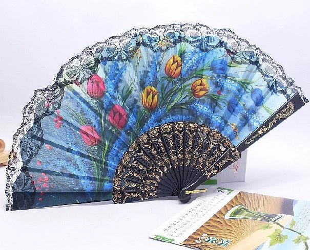 Бесплатная доставка 120 шт./лот пластиковый ручной вентилятор в испанском стиле