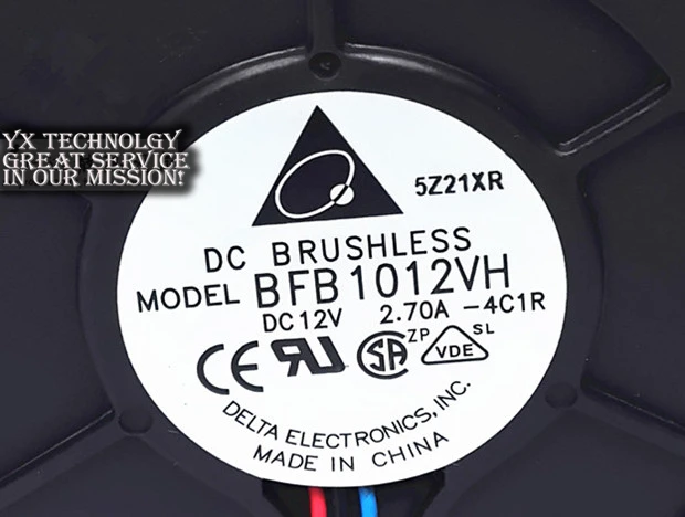 Промышленный вентилятор ветровой турбины 2 7a DC12 pin Для Delta BFB1012VH|industrial fan|fan deltadelta fan