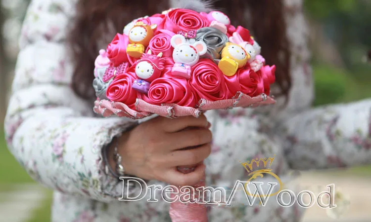 Свадьба аксессуары холдинг цветы роза своими руками diamand брошь кристалл hello kitty